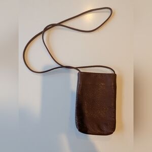 SVEN Style #19 Small Pebble Leather Crossbody Cognac Tan Like New